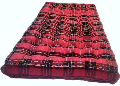 FurniGully Mattress/ Premium Stitching/Foldable Gadda 6X5 Ft 5 inch Queen Cotton Mattress