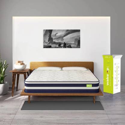 Wakeup India Smart Tech Pillow Top Mattress | Pocket Spring with Softy Foam 12 inch Single High Resilience (HR) Foam Mattress