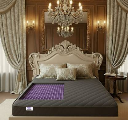 DozeIQ Rubberised Grid Medium Firm Orthopedic Natural Cooling Breathable Fabric 5 inch Double Coir Mattress
