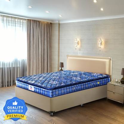 PEPS Springkoil Pillow Top Blue 6 inch Single Bonnell Spring Mattress