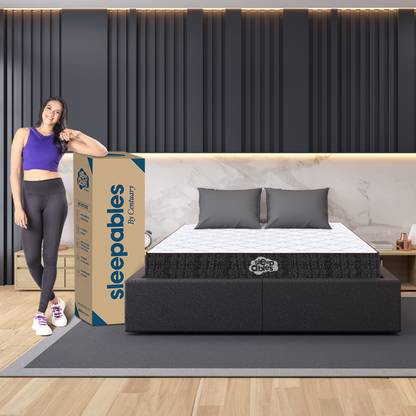 Centuary Mattresses Sleepables Hybrid Zero Partner Disturbance Copper Gel Memory Foam 8 inch Queen Pocket Spring Mattress