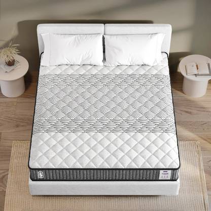 SPRINGWEL Essential Medium Firm Quilted Mattress With Bamboo Charcoal Fabric 4 inch Single High Density (HD) Foam Mattress