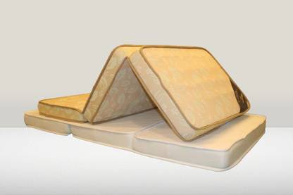 dream world Tri Fold Mattress 04 inch Single PU Foam Mattress