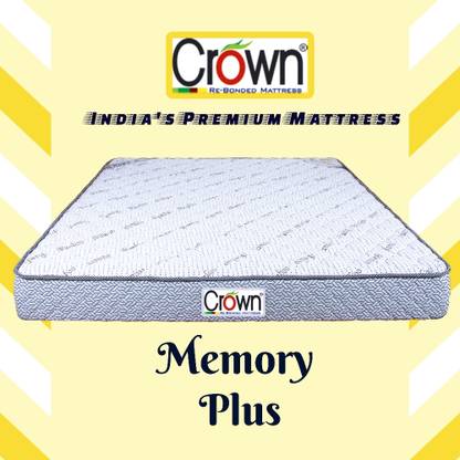 CROWN MEMORY PLUS 6 inch Single Latex Foam Mattress