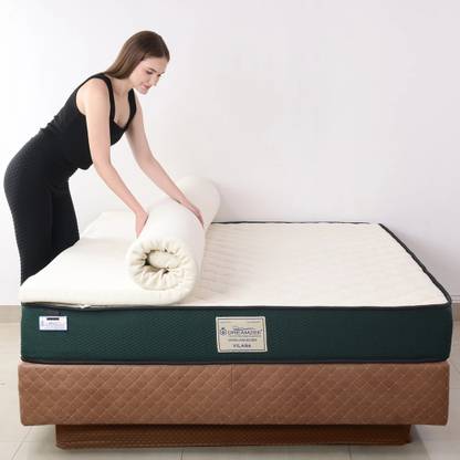 DREAMZEE 100% Certified Natural Latex Mattress Topper Double Size 2 inch Double Latex Foam Mattress