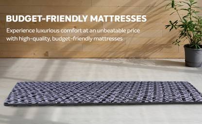 Sleepwell Travel Mattress | 3-Layer Quiltec Quilting | Extra Soft | Multi-Purpose 1 inch Single PU Foam Mattress