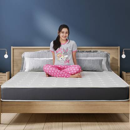 WhiteBerry Foamy Flip, Reversible Mattress with 3Zone Backrest Technology for Back Support- 6 inch King Memory Foam Mattress