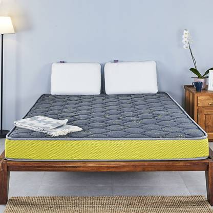 Restolex Dream -Natural Coir Mattress ( Grey )- 75 X 66 X 6 6 inch Queen Bonded Foam Mattress