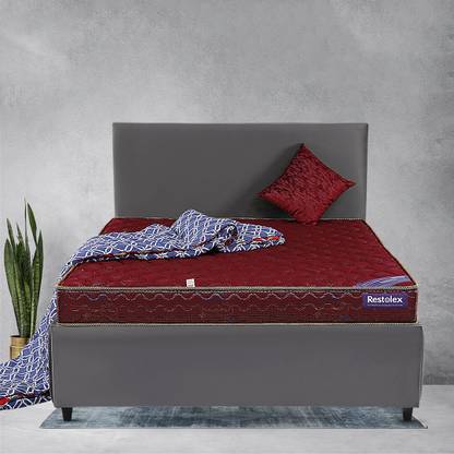 Restolex by Restolex Mattress-Maroon-75 X 48 X 6 6.00 inch Queen Bonnell Spring Mattress