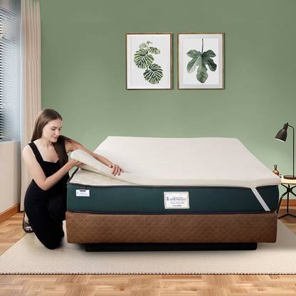 DREAMZEE 85+ Density Certified 100% Natural Latex Mattress Topper 2 inch Double Latex Foam Mattress