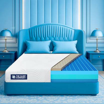 The Sleep Company SmartGRID Luxe- Soft Luxury Comfort with Plush Feel| 8 inch King High Density (HD) Foam Mattress
