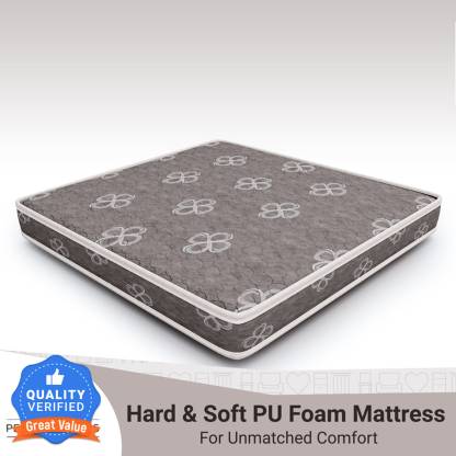 Flipkart Perfect Homes Asteria - Dual Comfort 4 inch Single PU Foam Mattress