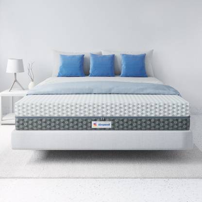 Sleepwell Dual PRO Profiled- Gentle and Firm, Triple Layered Anti Sag 5 inch Double PU Foam Mattress
