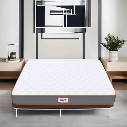 Usha Shriram 7-Zone Dual-Hard and Soft 10 inch King High Resilience (HR) Foam Mattress
