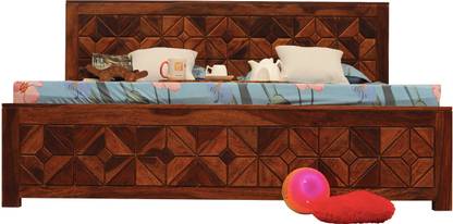 Sheesham Craft Optima King Size(72"x78") Without Storage,12-Month Warranty,Natural Colour Solid Wood King Bed