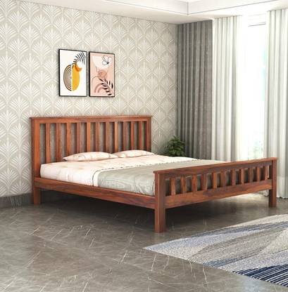 Devsignature Sheesham Wood Bed For Bedroom/Wooden Cot/Palaung/Bed Without Storage For Home Solid Wood King Bed