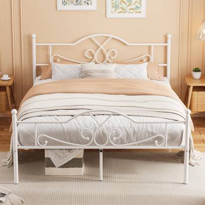 Z H Handicrafts Twin Bed Frame with Headboard Metal Bed Frame Twin Size Metal Double Bed