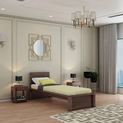 WOODENJOY Sheesham Wood Single Bed/Wooden Single Cot/Wooden Single Bed Without Storage Solid Wood Single Bed