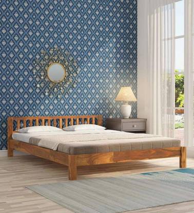 Allie Wood Sheesham ( Rosewood ) Solid Wood King Bed