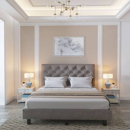 KDDecor Modern Solid Wood King Bed