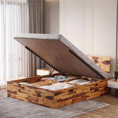 Wakefit Auriga Solid Wood Queen Hydraulic Bed