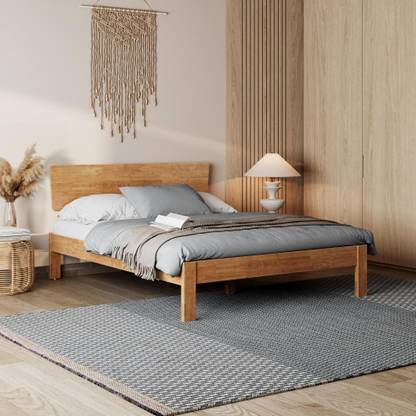 Wakefit Swirl Solid Wood Queen Bed