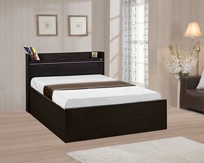 Delite Kom Plum Single Bed (83x37") | with Box & Headboard Storage | Assembly Included | Engineered Wood Single Box Bed