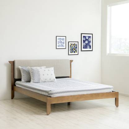 FURLENCO Vitello Brand New Solid Wood Queen Bed