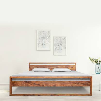 Duroflex Synergy Sheesham Solid Wood Queen Bed, 208.28 cm x 162.56 cm (6.83 ft x 5.33 ft)