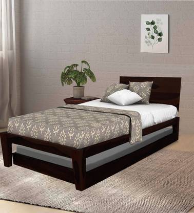 APRODZ Wellington Solid Wood Single Drawer Bed
