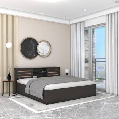 Flipkart Perfect Homes Waltz Engineered Wood King Box Bed