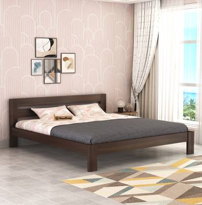 WOODSTAGE Sheesham Wood Bed For Bed Room Solid Wood Queen Bed, 158.75 cm x 205.74 cm (5.21 ft x 6.75 ft)