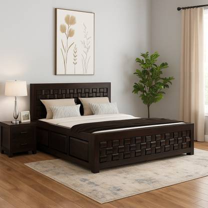 Bhagwati Arts Solid Wood King Box Bed