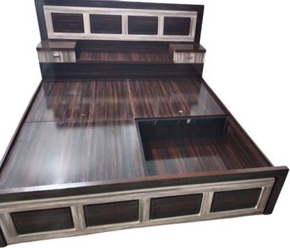 Pro Brown, Delivery Condition - DIY(Do-It-Yourself))-S2SO4 Engineered Wood Double Box Bed