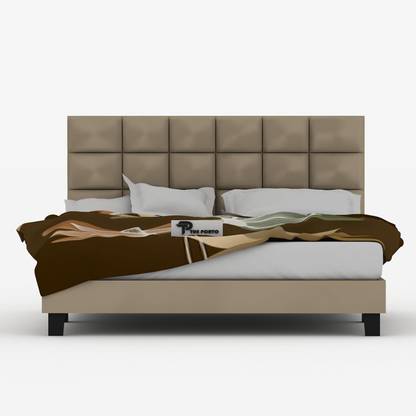 Manorekha Upholestery Premium Fabric Cot for Home- 6.5 X 5 Ft Bed Engineered Wood Queen Bed