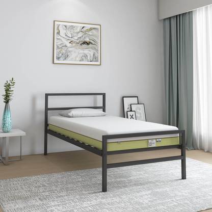 Nilkamal SLEEP Striker Metal Bed With Ecoair Latex Mattress Metal Single Bed