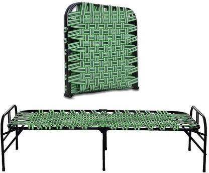 zybil Folding Bed Cot Super sturdy Frame Portable 3'X6' Metal Single Box Bed