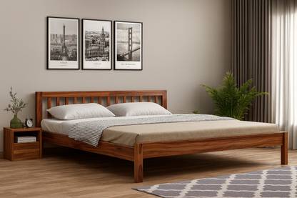 BHWOOD Solid Wood King Bed