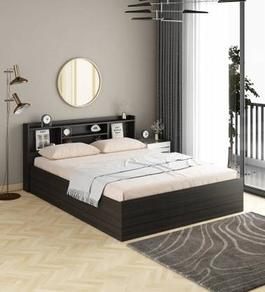 A GLOBIA CREATIONS Mario Engineered Wood Queen Box Bed