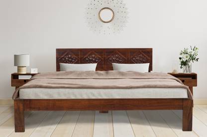 Flipkart Perfect Homes Sheesham Solid Wood King Bed