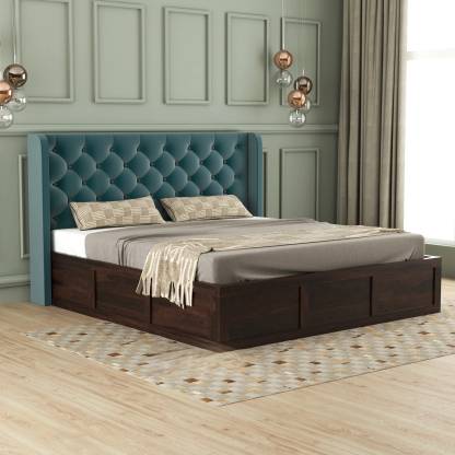 Flipkart Perfect Homes Solid Sheesham Wood Solid Wood King Box Bed