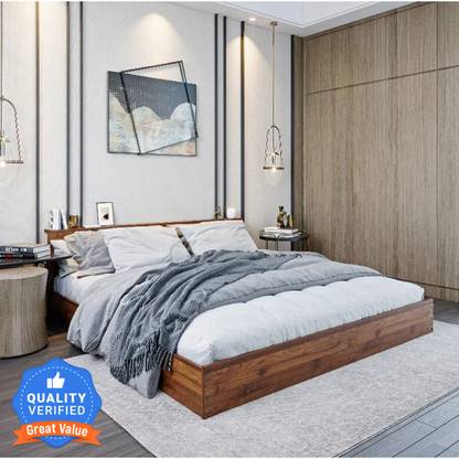 Wakefit Cosmo Platform Low Height Engineered Wood King Bed