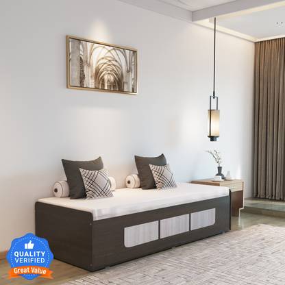 Flipkart Perfect Homes Quintus Engineered Wood Single Box Bed