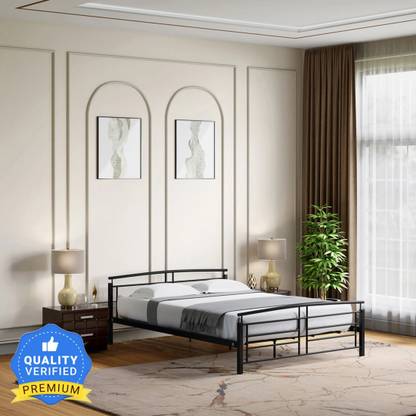 Godrej Interio Fiona Metal King Bed, 206 cm x 191 cm (6.76 ft x 6.27 ft)
