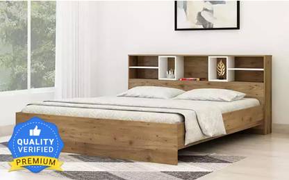 RoyalOak Opera King Bed Without Storage Engineered Wood King Hydraulic Bed