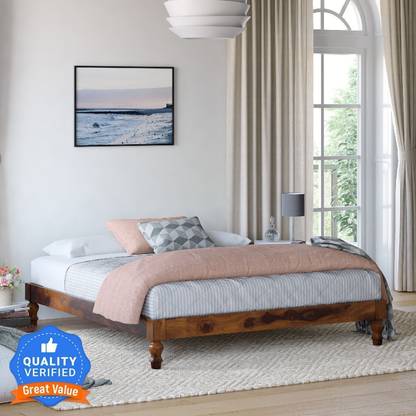 Flipkart Perfect Homes Rosewood ( Sheesham ) Solid Wood King NA Bed