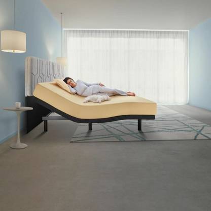 duroflex Wave Adjustable Bed with Quboid Qube Cell Technology Mattress Metal King Bed