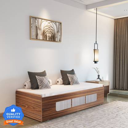 Flipkart Perfect Homes Quintus Engineered Wood Single Box Bed