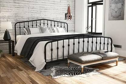 BLACKSMITH STREET Pyramic Metal Queen Bed