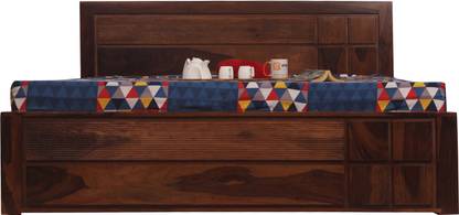 rf royal finish NovaSleep King Size(72"x78") With Storage,12-Month Warranty,Natural Colour Solid Wood King Box Bed